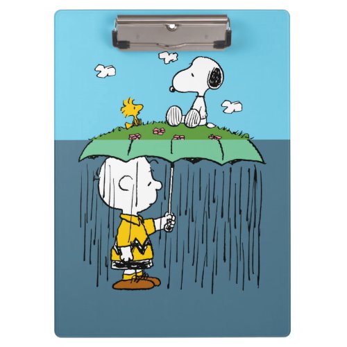 Peanuts  Sunny Day Rainy Day Half  Half Clipboard