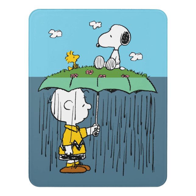 Peanuts | Sunny Day Rainy Day Half & Half Door Sign (Contemporary Vert)