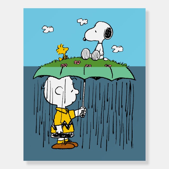Peanuts | Sunny Day Rainy Day Half & Half Foam Board (Front)