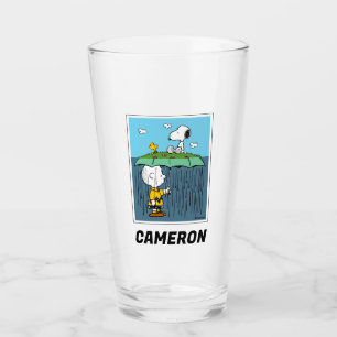 Peanuts   Sunny Day Rainy Day Half & Half Glass