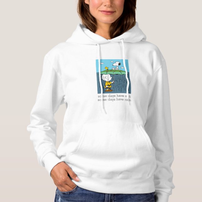 Peanuts | Sunny Day Rainy Day Half & Half Hoodie (Front)