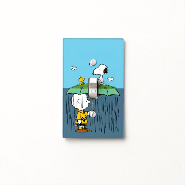 Peanuts | Sunny Day Rainy Day Half & Half Light Switch Cover (In Situ)