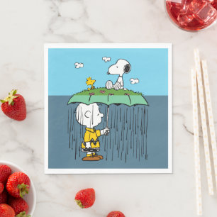 Peanuts Sunny Day Rainy Day Half & Half Napkins