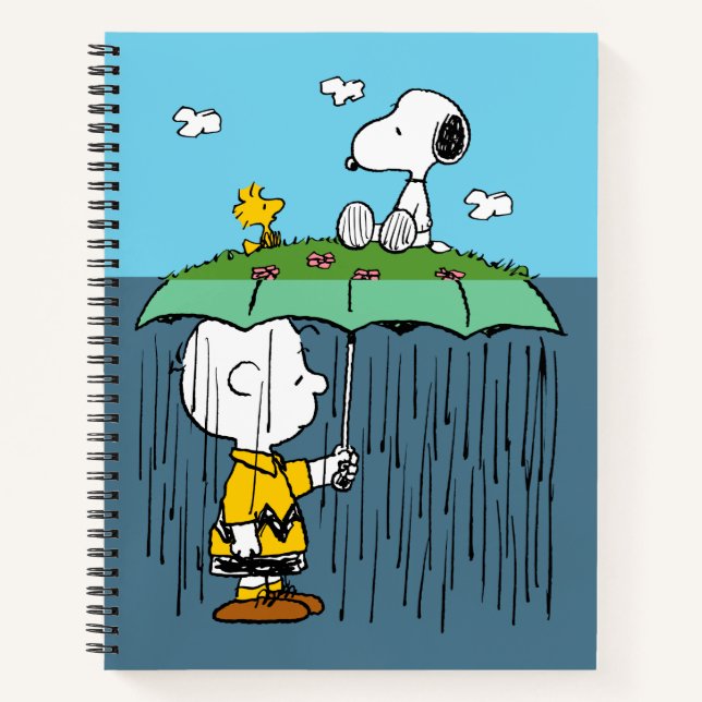 Peanuts | Sunny Day Rainy Day Half & Half Notebook (Front)