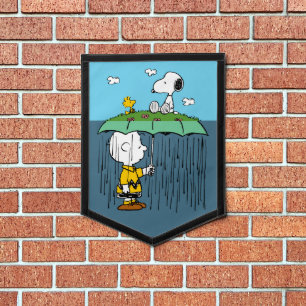 Peanuts Sunny Day Rainy Day Half & Half Pennant