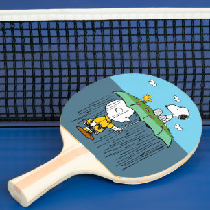 Peanuts   Sunny Day Rainy Day Half & Half Ping Pong Paddle