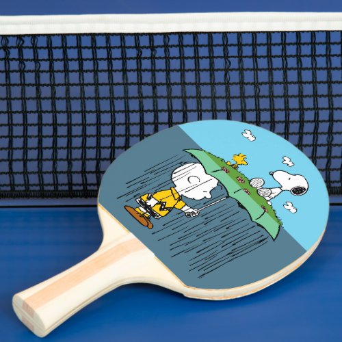 Peanuts  Sunny Day Rainy Day Half  Half Ping Pong Paddle
