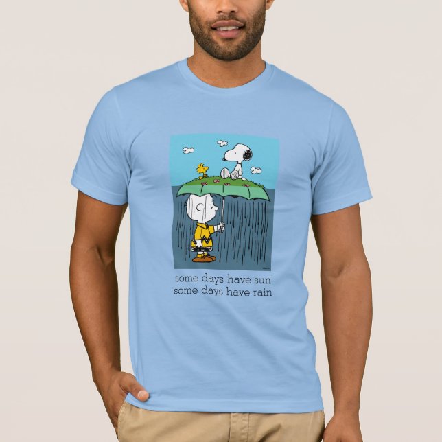 Peanuts | Sunny Day Rainy Day Half & Half T-Shirt (Front)