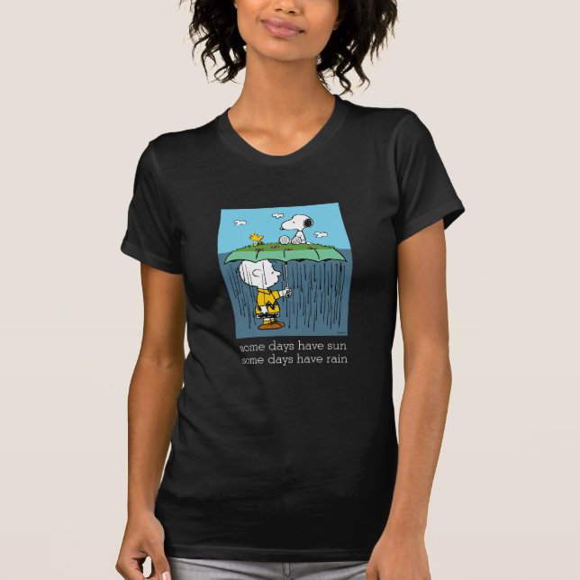 Peanuts | Sunny Day Rainy Day Half & Half T-Shirt (Front)