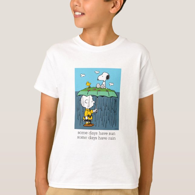 Peanuts | Sunny Day Rainy Day Half & Half T-Shirt (Front)