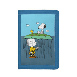 Peanuts   Sunny Day Rainy Day Half & Half Trifold Wallet