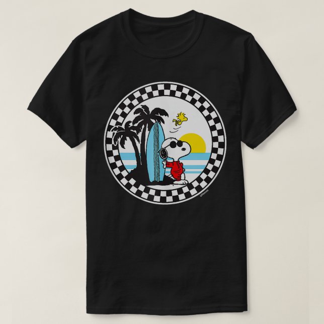 Peanuts Surfs Up  T-Shirt (Design Front)
