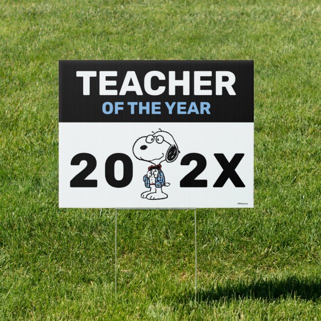 Peanuts | Teacher of the Year Sign (Insitu)
