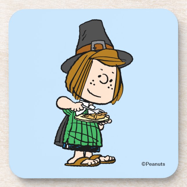 Peanuts | Thanksgiving Peppermint Patty Beverage Coaster (Front)