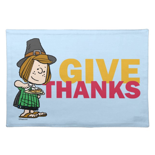Peanuts | Thanksgiving Peppermint Patty Cloth Placemat (Front)