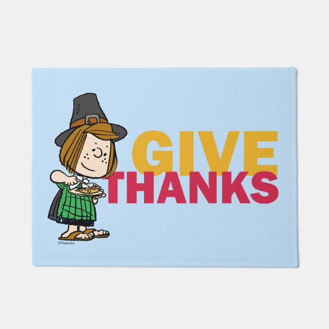 Peanuts | Thanksgiving Peppermint Patty Doormat (Front)