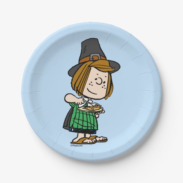 Peanuts | Thanksgiving Peppermint Patty Paper Plates (Front)