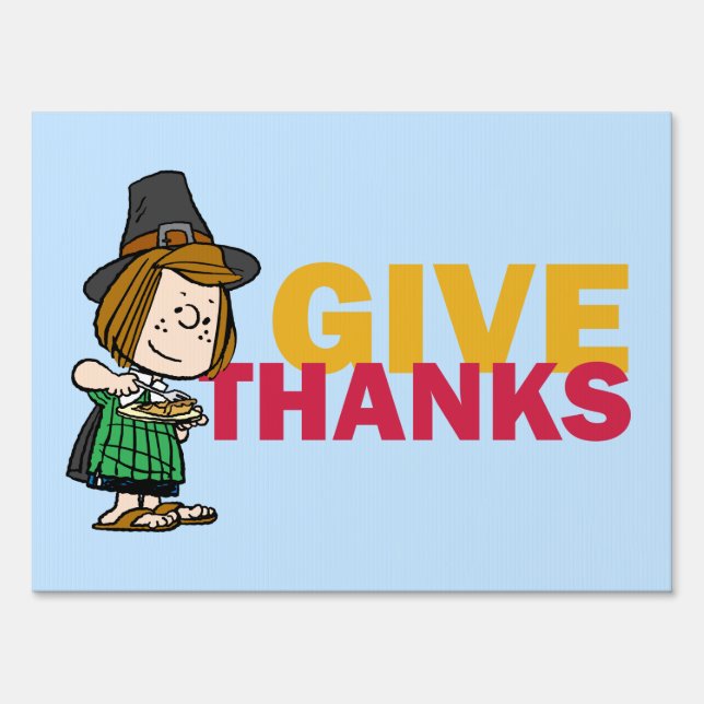 Peanuts | Thanksgiving Peppermint Patty Sign (Front)