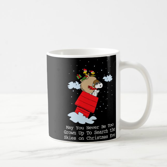 Peanuts The Flying Ace At Christmas  Coffee Mug (Right)