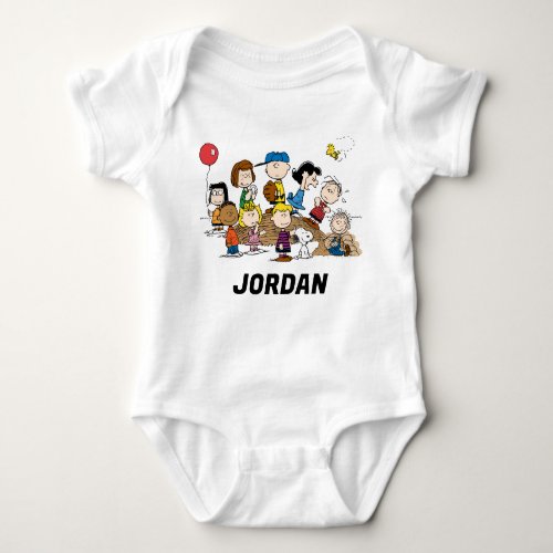 Peanuts  The Gang  Add Your Name Baby Bodysuit