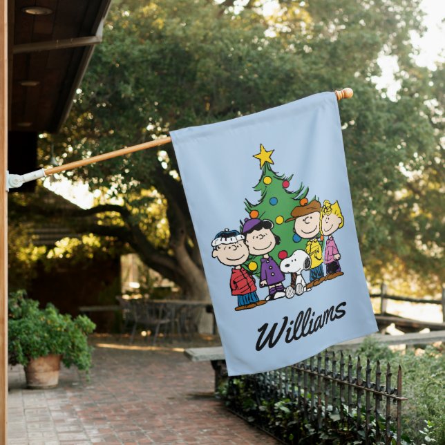 Peanuts | The Gang | Add Your Name House Flag (In SItu)