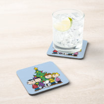 Peanuts | The Gang Around the Christmas Tree Beverage Coaster