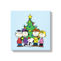 Peanuts | The Gang Around the Christmas Tree Canvas Print