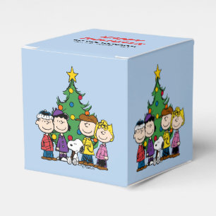 Peanuts The Gang Around the Christmas Tree Favor Boxes