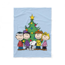 Peanuts | The Gang Around the Christmas Tree Fleece Blanket