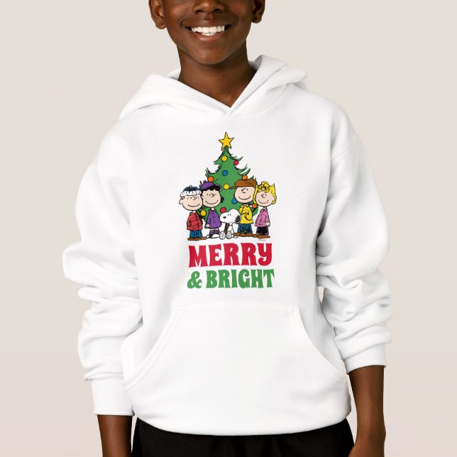 Peanuts | The Gang Around the Christmas Tree Hoodie (Front)