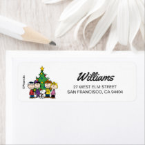Peanuts | The Gang Around the Christmas Tree Label