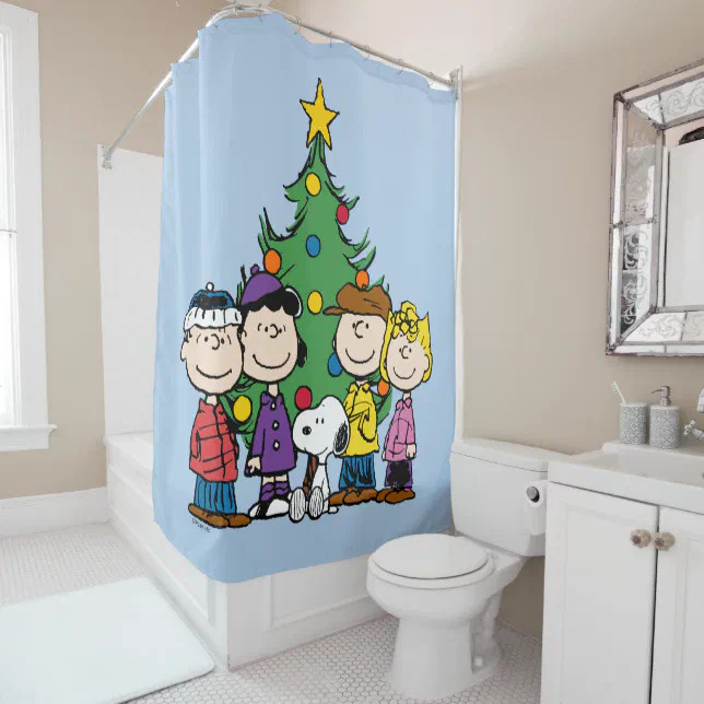 Peanuts Christmas Shower Curtainnull