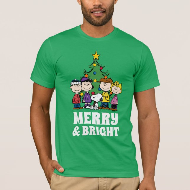 Peanuts | The Gang Around the Christmas Tree T-Shirt (Front)