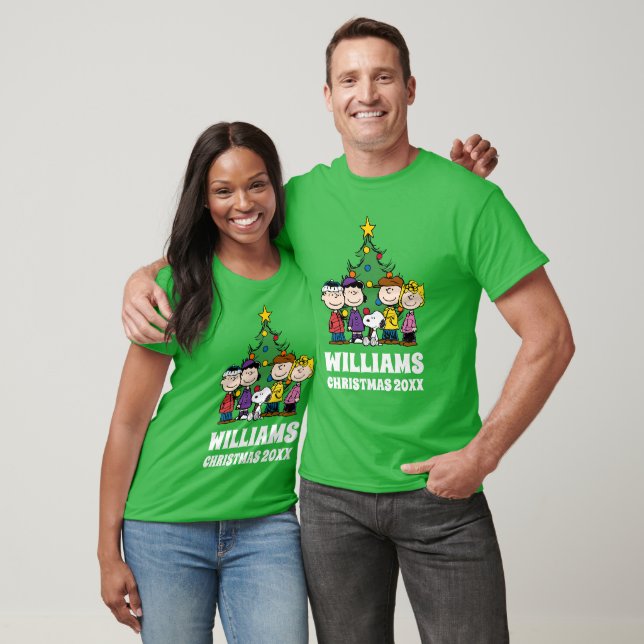 Peanuts | The Gang Around the Christmas Tree T-Shirt (Unisex)