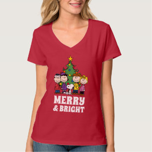 Peanuts The Gang Around the Christmas Tree T-Shirt
