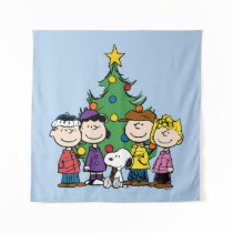 Peanuts | The Gang Around the Christmas Tree Tapestry