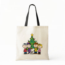 Peanuts | The Gang Around the Christmas Tree Tote Bag
