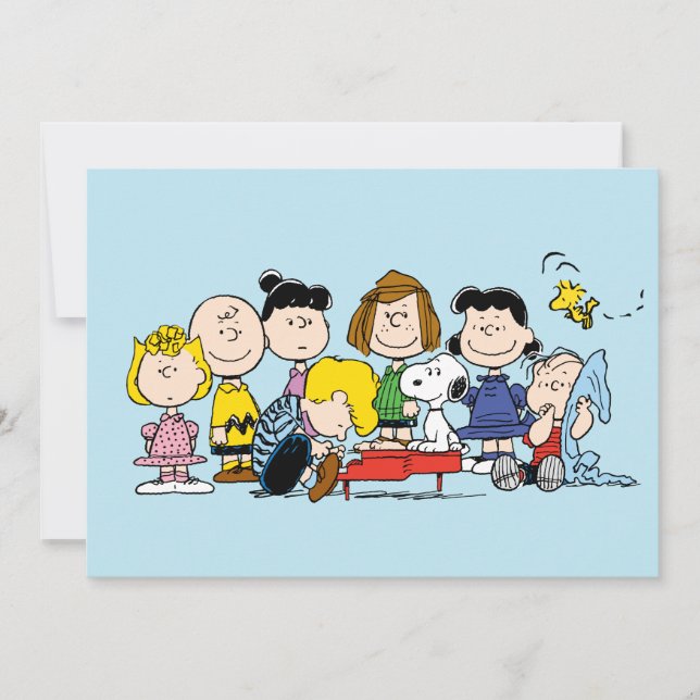 Peanuts | The Gang Around the Piano Card (Front)