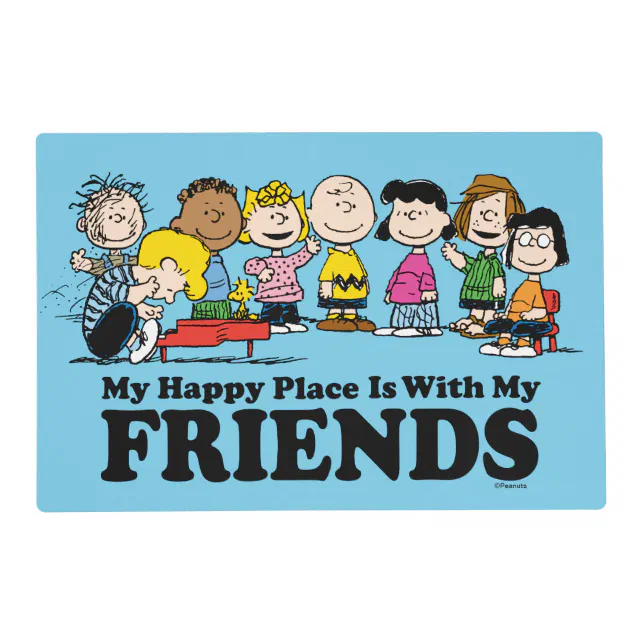 Peanuts The Gang Around the Piano Placemat Zazzle