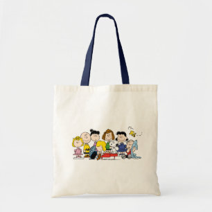 Peanuts The Gang Around the Piano Tote Bag