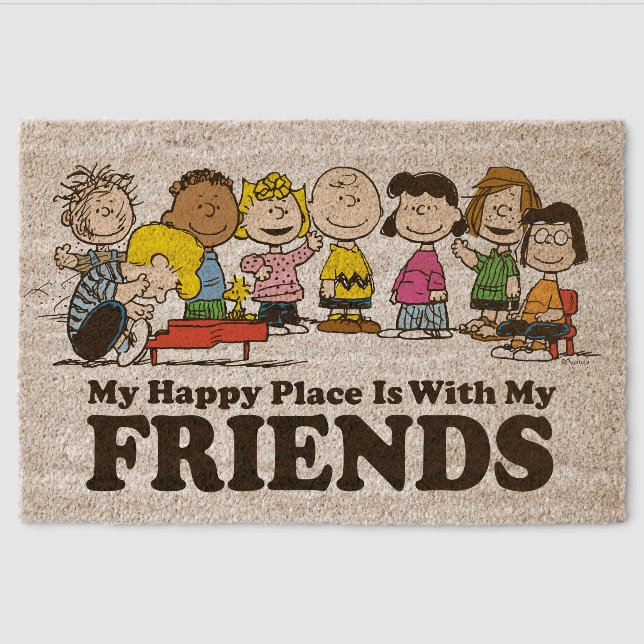Peanuts | The Gang at the Piano Fiber Doormat (Front)