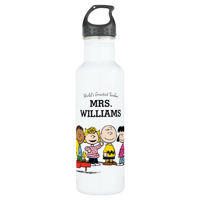 Peanuts | The Gang at the Piano Stainless Steel Water Bottle (Front)