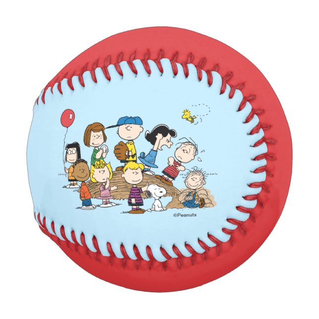 Peanuts | The Gang at the Pitcher's Mound Baseball (Front Right)