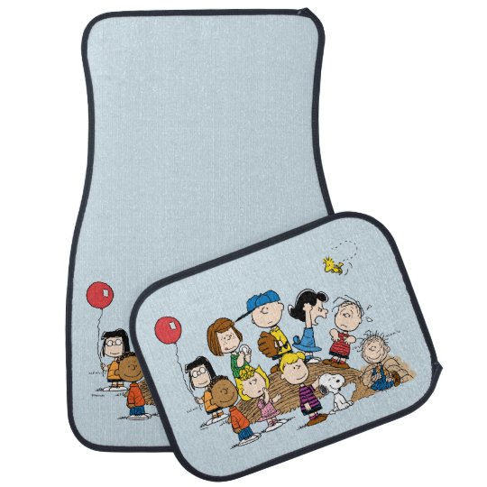Peanuts | The Gang at the Pitcher's Mound Car Floor Mat | Zazzle.com