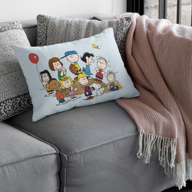 Peanuts | The Gang at the Pitcher's Mound Lumbar Pillow