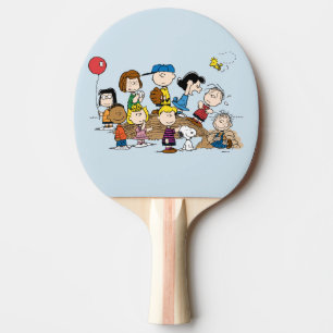 Peanuts The Gang at the Pitcher's Mound Ping Pong Paddle