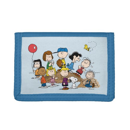 Peanuts  The Gang at the Pitchers Mound Trifold Wallet