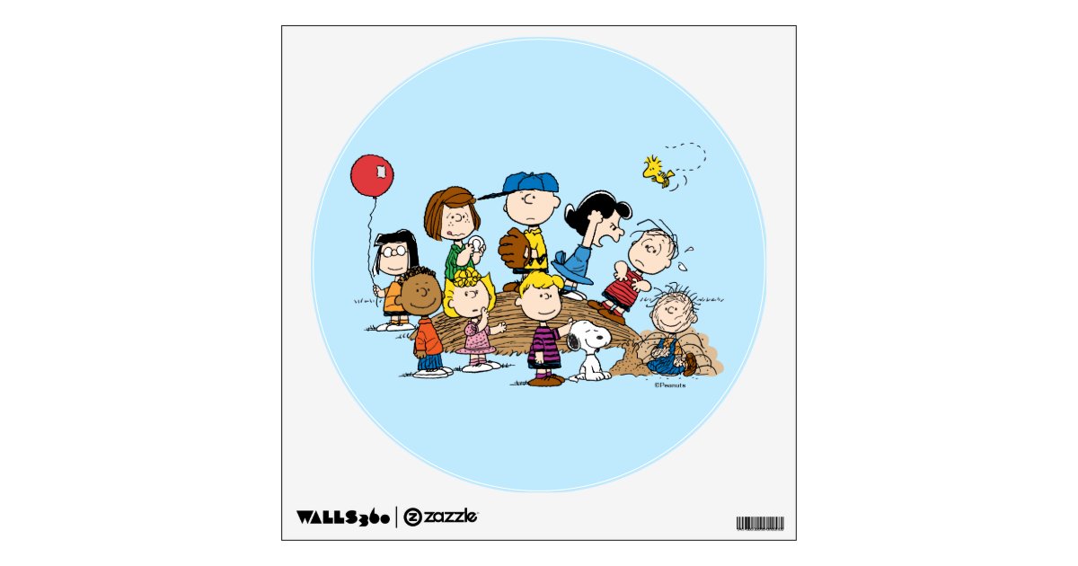Peanuts | Snoopy Making the Catch Wall Decal | Zazzle