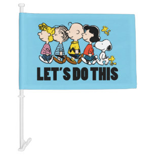 Peanuts The Gang Car Flag