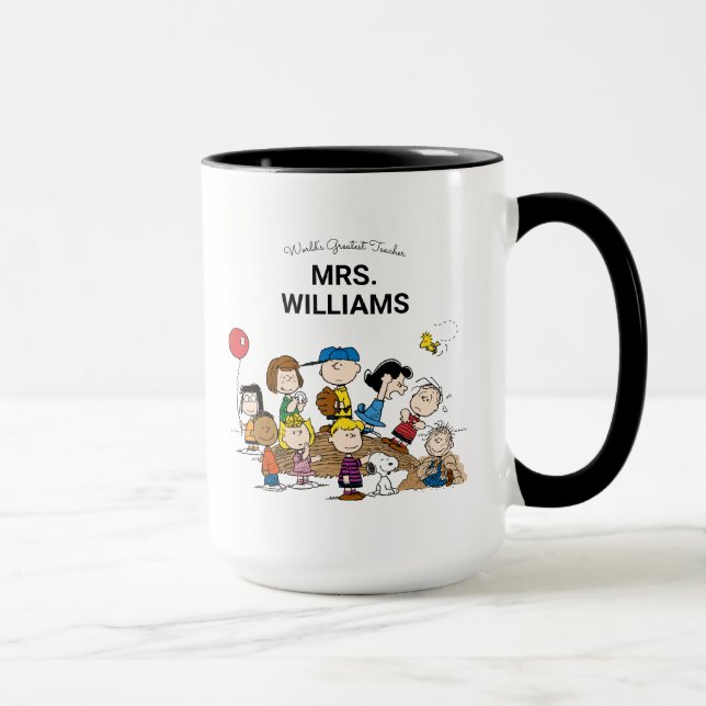 Peanuts | The Gang Greatest Teacher Personalized Mug (Right)